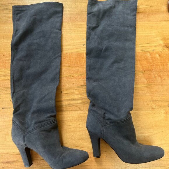 Stella McCartney high blue suede boots - Picture 1 of 6